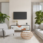 TRANQUIL TWIG Móvel de TV com 3 Portas em Acabamento Preto