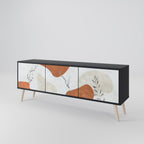 TRANQUIL TWIG Móvel de TV com 3 Portas em Acabamento Preto