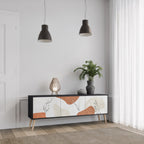 TRANQUIL TWIG Móvel de TV com 3 Portas em Acabamento Preto