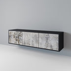 FADE IN THE TREES Móvel de TV com 3 Portas em Acabamento Preto