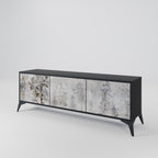 FADE IN THE TREES Móvel de TV com 3 Portas em Acabamento Preto