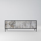 FADE IN THE TREES Móvel de TV com 3 Portas em Acabamento Preto