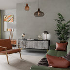 FADE IN THE TREES Móvel de TV com 3 Portas em Acabamento Preto