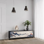 JAPANESE LANDSCAPE Móvel de TV com 3 Portas em Acabamento Preto