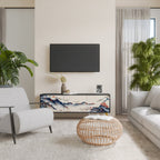 JAPANESE LANDSCAPE Móvel de TV com 3 Portas em Acabamento Preto