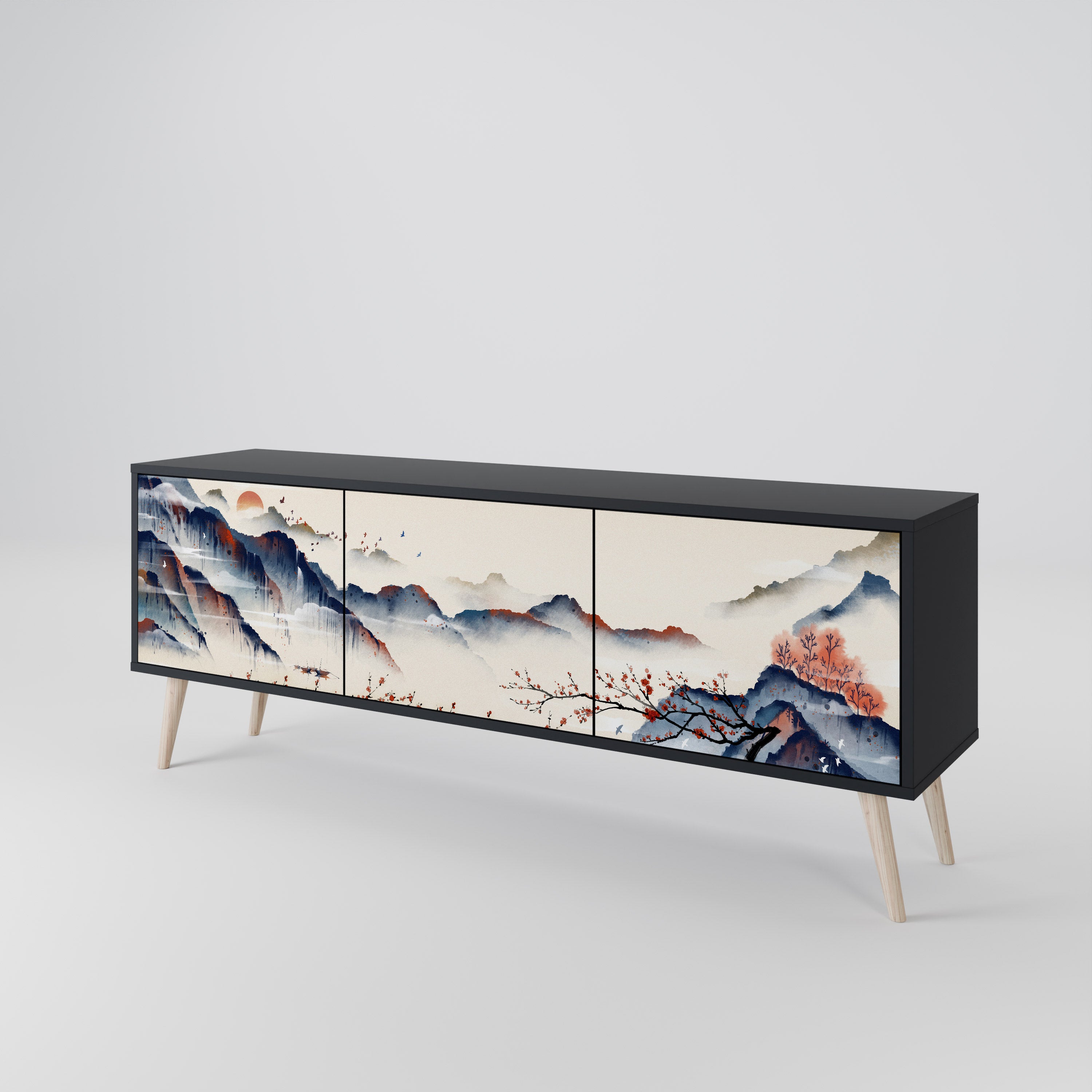 JAPANESE LANDSCAPE Móvel de TV de 3 Portas
