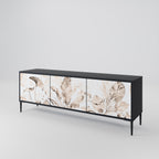 WILD TENDERNESS 3-Door TV Stand in Black Finish