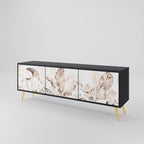 WILD TENDERNESS 3-Door TV Stand in Black Finish