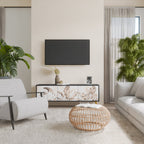 WILD TENDERNESS 3-Door TV Stand in Black Finish