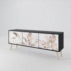 WILD TENDERNESS 3-Door TV Stand in Black Finish