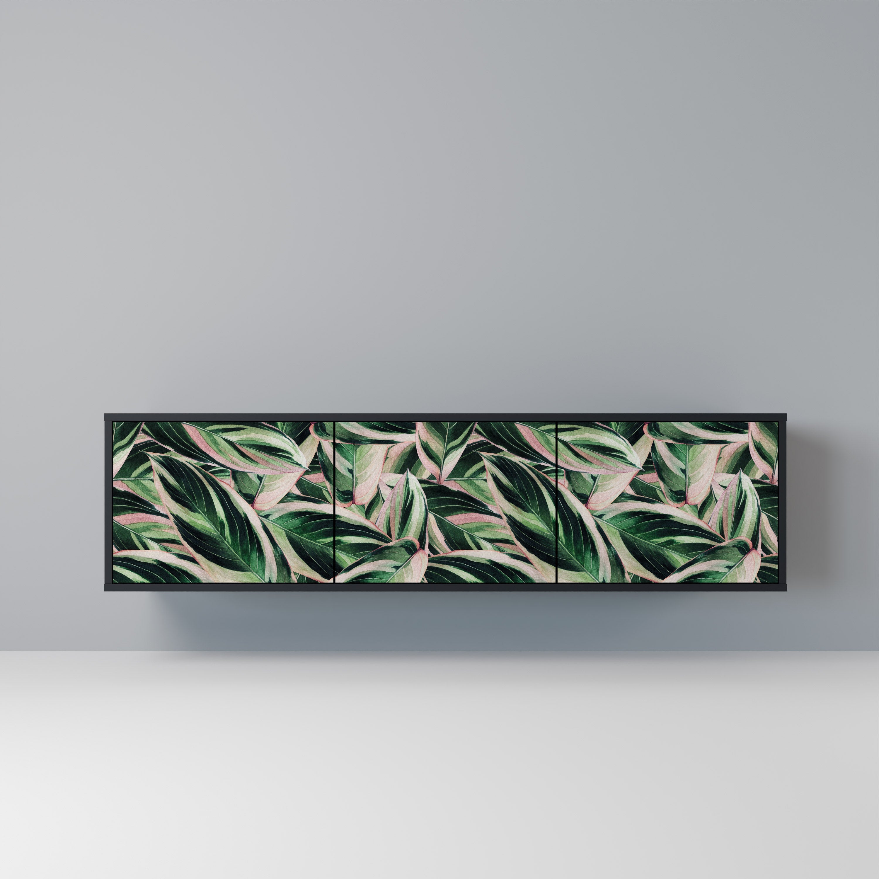 EERIE STROMANTHE Móvel de TV com 3 Portas em Acabamento Preto