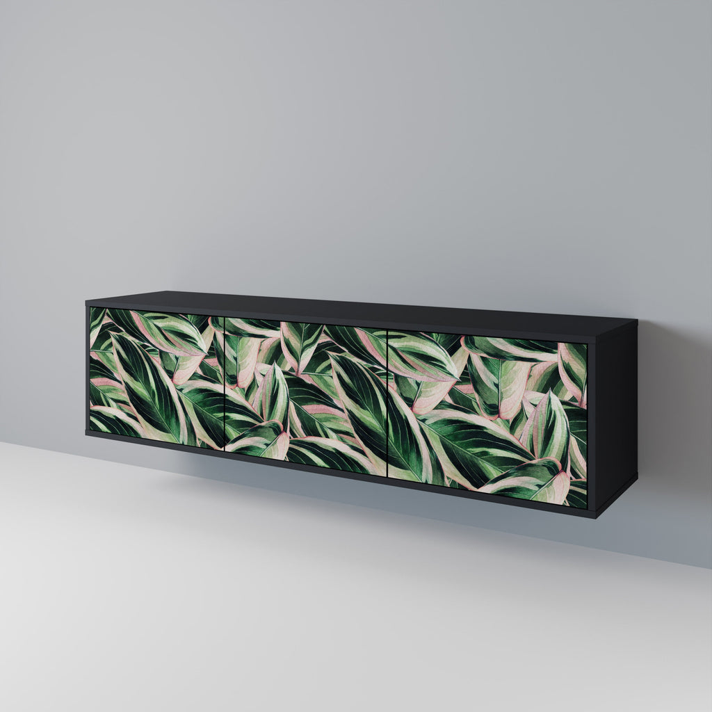 EERIE STROMANTHE Móvel de TV com 3 Portas em Acabamento Preto