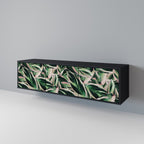 EERIE STROMANTHE Móvel de TV com 3 Portas em Acabamento Preto