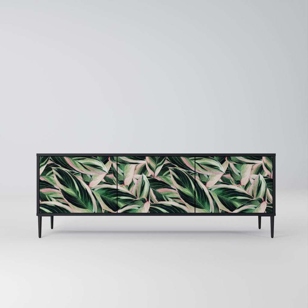 EERIE STROMANTHE Móvel de TV com 3 Portas em Acabamento Preto