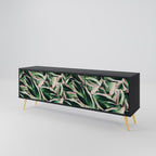 EERIE STROMANTHE Móvel de TV com 3 Portas em Acabamento Preto