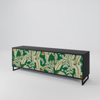 VERDANT PLEASURES Móvel de TV com 3 Portas em Acabamento Preto