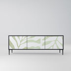 BOTANICAL SPARK Móvel de TV com 3 Portas em Acabamento Preto