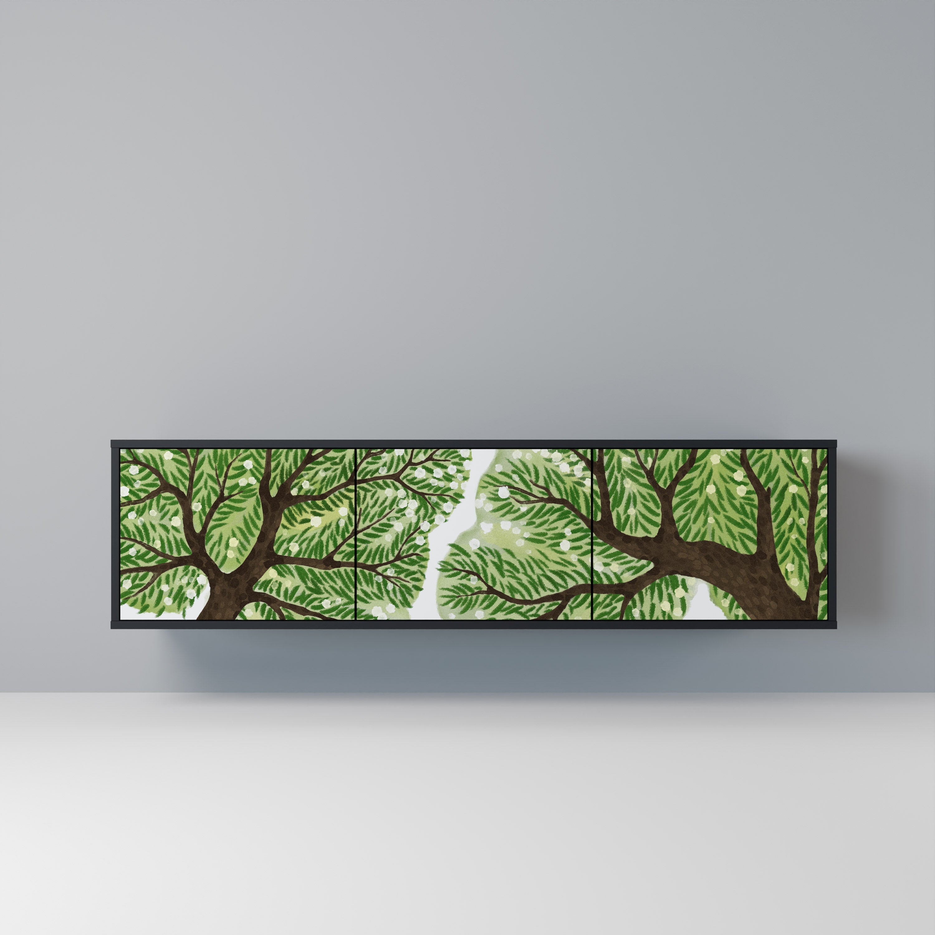 WILDERNESS DASH Móvel de TV com 3 Portas em Acabamento Preto