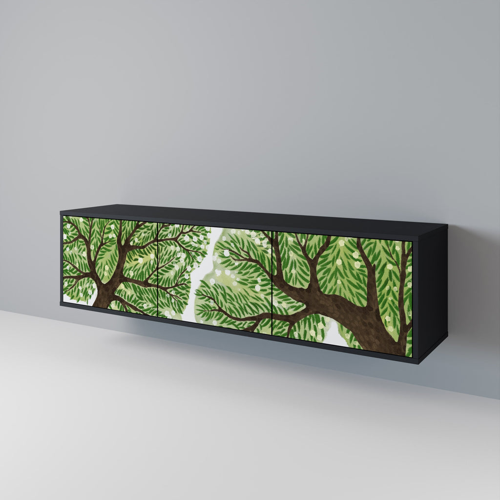 WILDERNESS DASH Móvel de TV com 3 Portas em Acabamento Preto