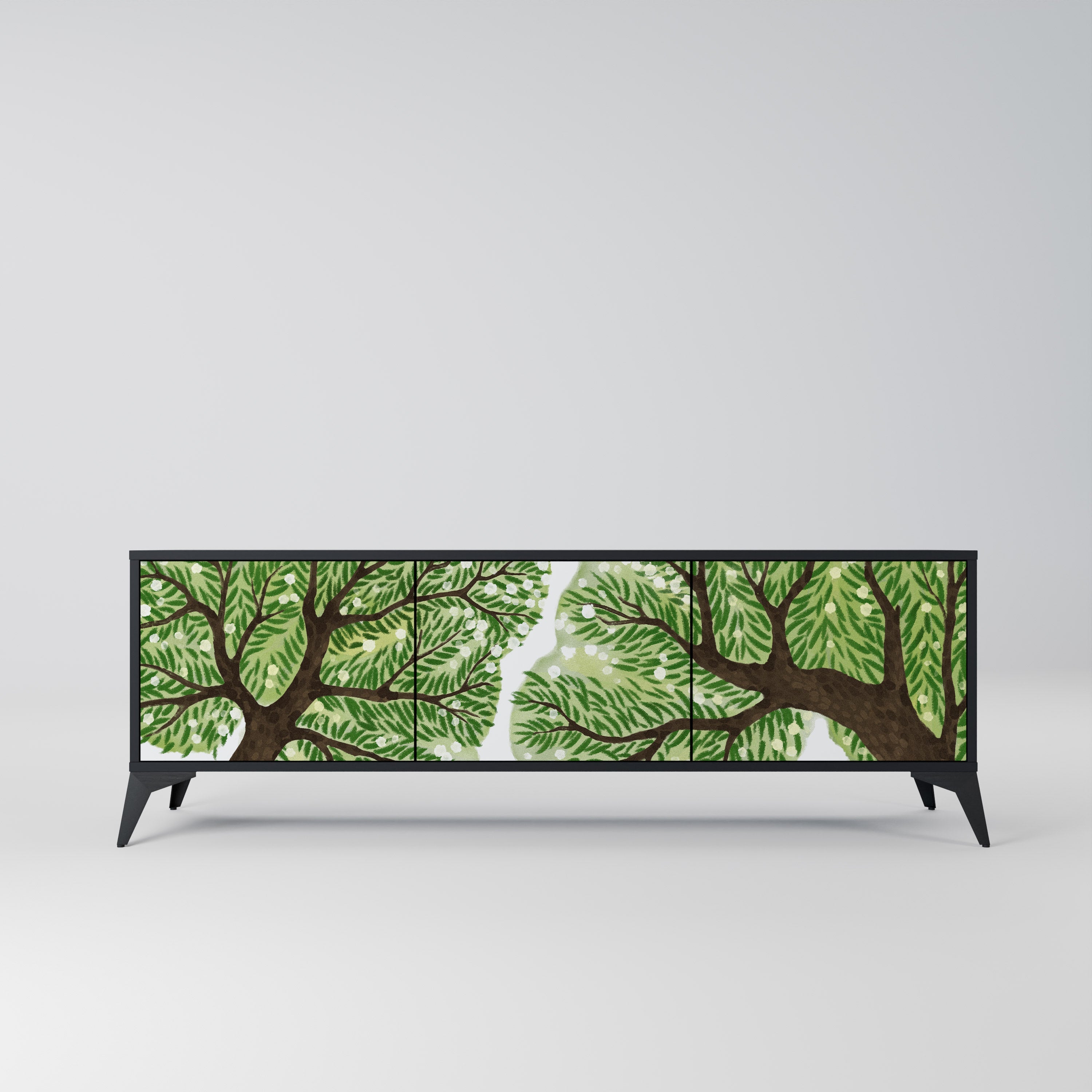 WILDERNESS DASH Móvel de TV com 3 Portas em Acabamento Preto