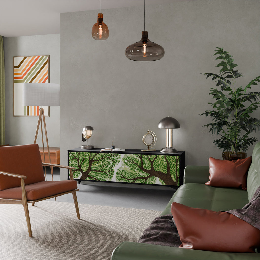 WILDERNESS DASH Móvel de TV com 3 Portas em Acabamento Preto