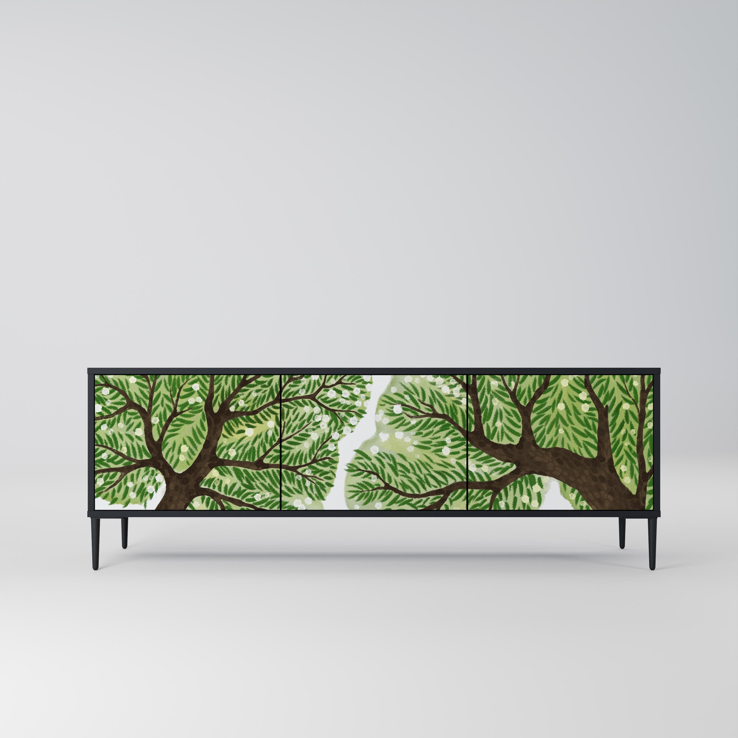 WILDERNESS DASH Móvel de TV com 3 Portas em Acabamento Preto