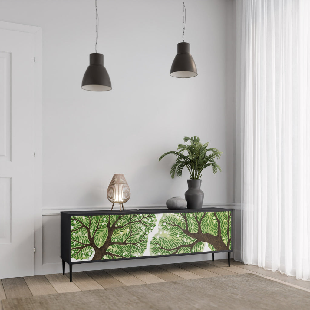 WILDERNESS DASH Móvel de TV com 3 Portas em Acabamento Preto