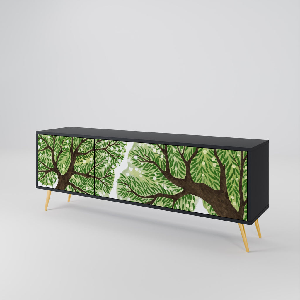 WILDERNESS DASH Móvel de TV com 3 Portas em Acabamento Preto