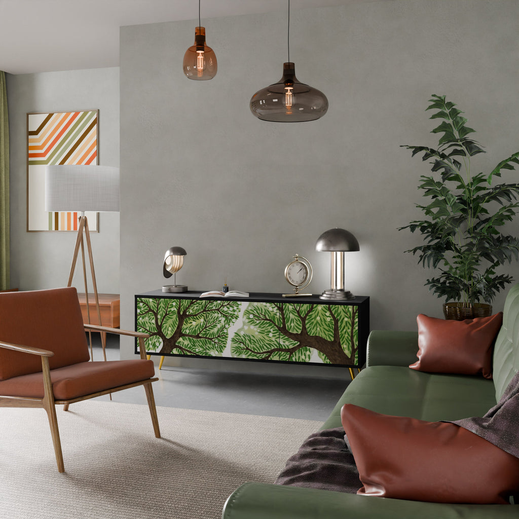 WILDERNESS DASH Móvel de TV com 3 Portas em Acabamento Preto