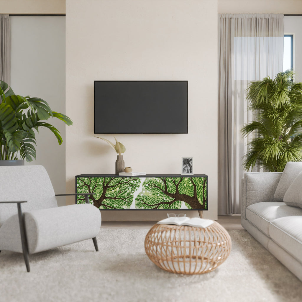 WILDERNESS DASH Móvel de TV com 3 Portas em Acabamento Preto