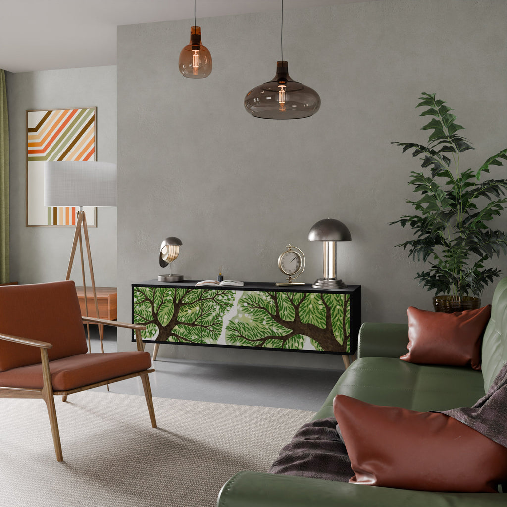 WILDERNESS DASH Móvel de TV com 3 Portas em Acabamento Preto