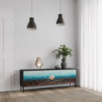 LUNAR SECRETS Móvel de TV com 3 Portas em Acabamento Preto