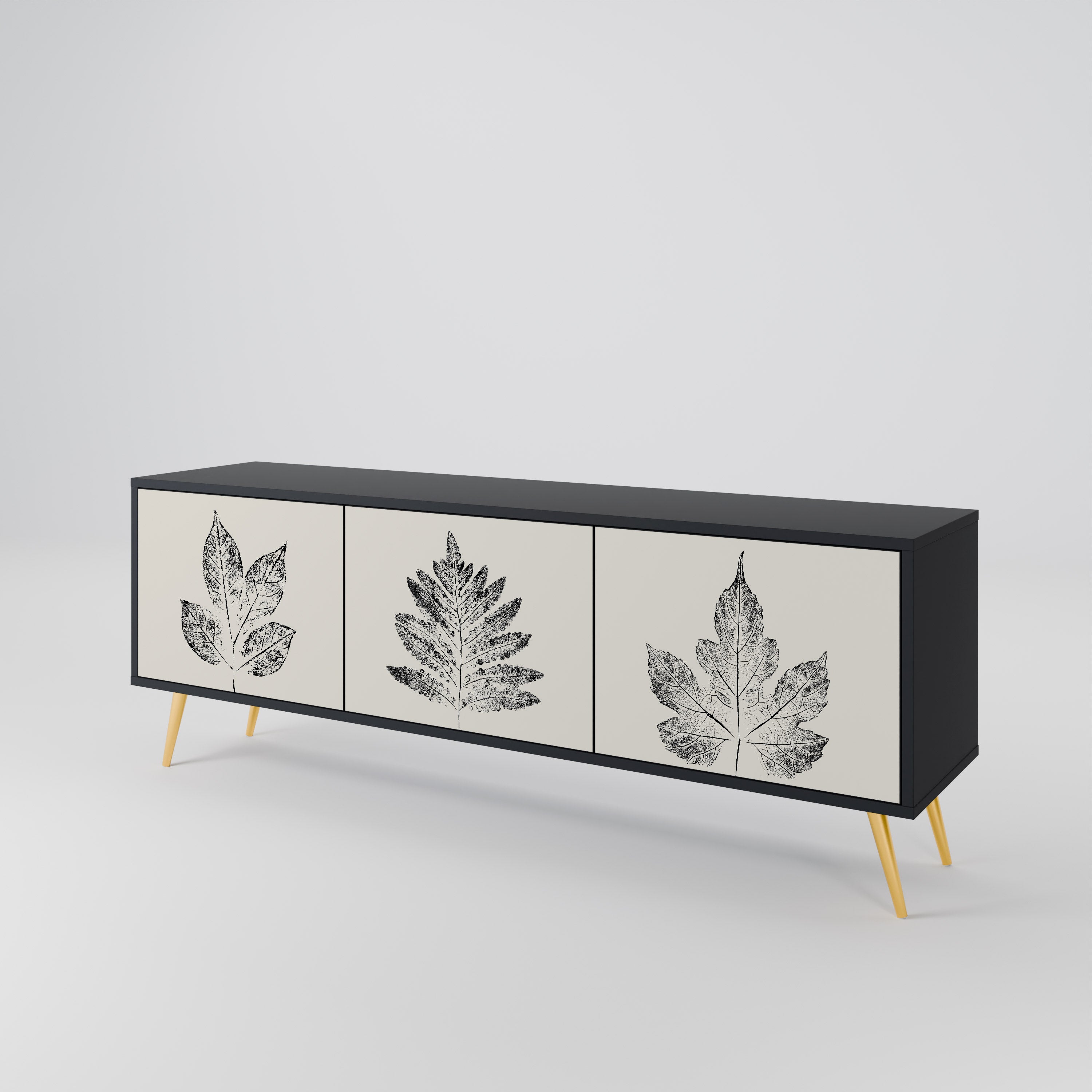 LEAFY STAMPS Móvel de TV de 3 Portas