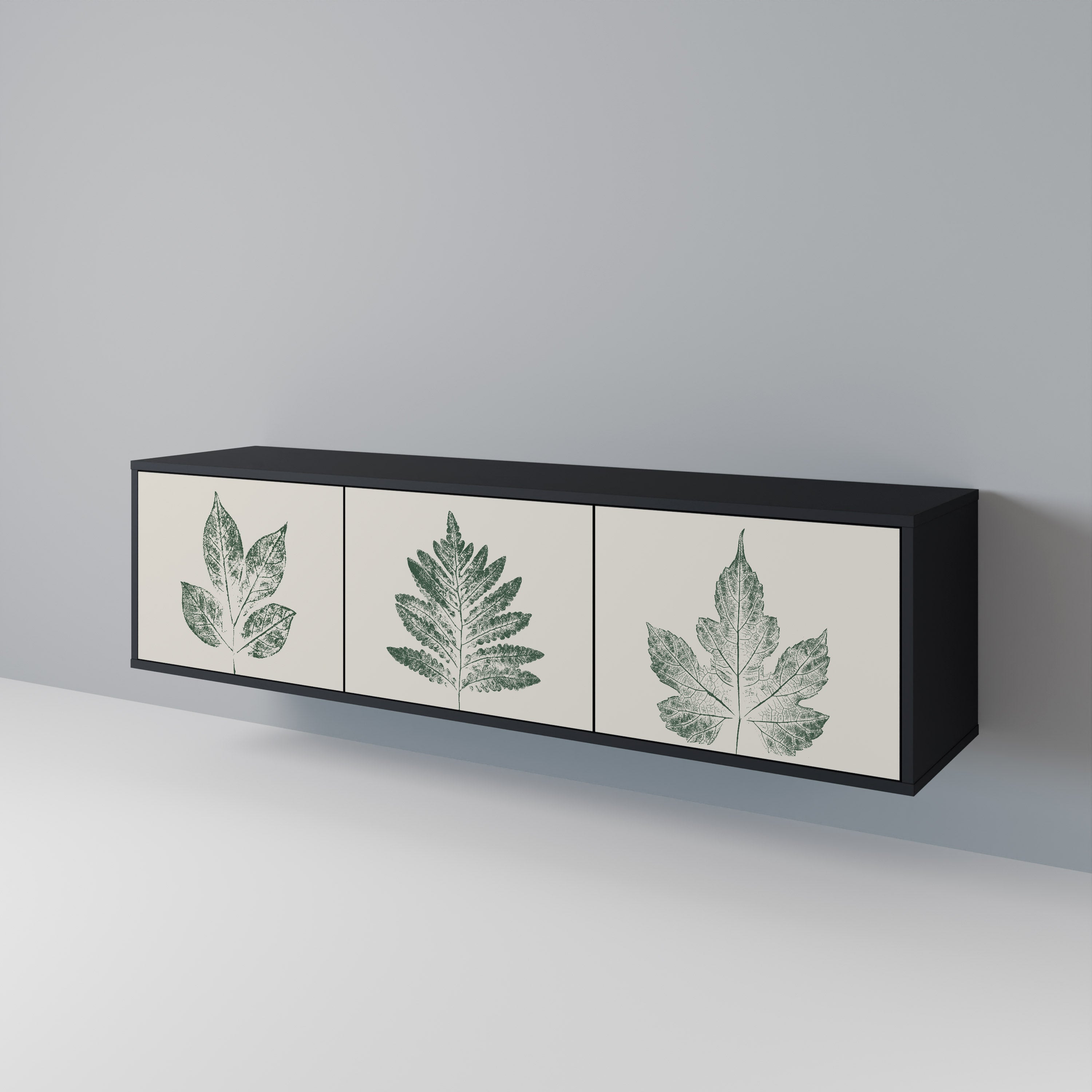 GREEN LEAFY STAMPS Móvel de TV de 3 Portas
