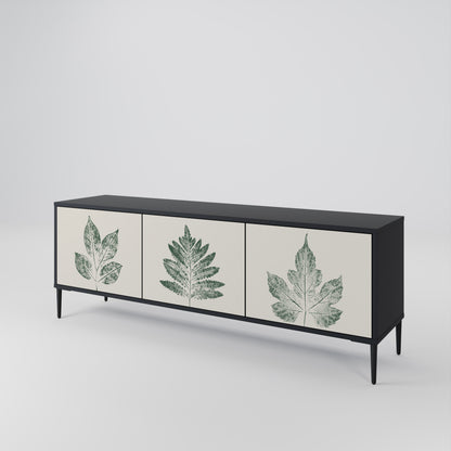 GREEN LEAFY STAMPS 3-Door TV Cabinet
