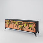 JUICY OLIVES Móvel de TV com 3 Portas em Acabamento Preto