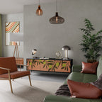 JUICY OLIVES Móvel de TV com 3 Portas em Acabamento Preto