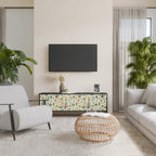 PALM SPRING Móvel de TV com 3 Portas em Acabamento Preto