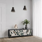 VERDURE FORMATION Móvel de TV com 3 Portas em Acabamento Preto