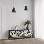 VERDURE FORMATION Móvel de TV com 3 Portas em Acabamento Preto