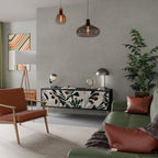 VERDURE FORMATION Móvel de TV com 3 Portas em Acabamento Preto