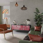 SWEET TROPICS Móvel de TV com 3 Portas em Acabamento Preto