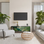 VERDURE ABYSS Móvel de TV com 3 Portas em Acabamento Preto