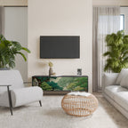 VERDURE ABYSS Móvel de TV com 3 Portas em Acabamento Preto