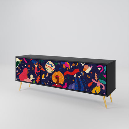 FESTIVE PLEASURES 3-Door TV Cabinet