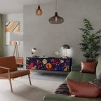 FESTIVE PLEASURES Móvel de TV com 3 Portas em Acabamento Preto