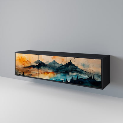 OMINOUS MOUNTAINS Móvel de TV de 3 Portas