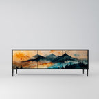 OMINOUS MOUNTAINS Móvel de TV com 3 Portas em Acabamento Preto