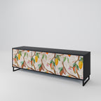COCOA FRUITS 3-Door TV Stand in Black Finish