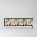 COCOA FRUITS 3-Door TV Stand in Black Finish